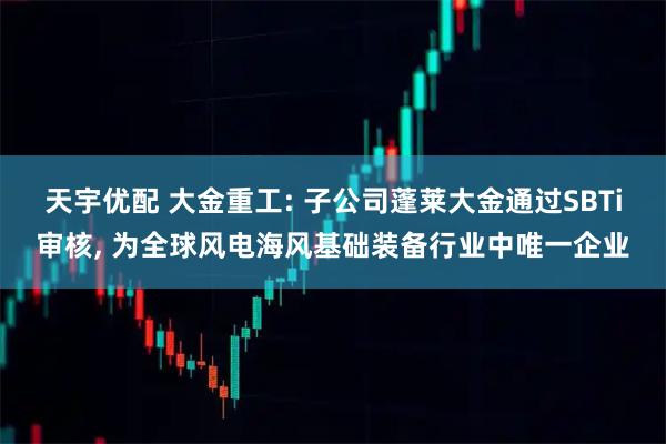 天宇优配 大金重工: 子公司蓬莱大金通过SBTi审核, 为全球风电海风基础装备行业中唯一企业